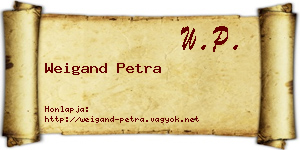 Weigand Petra névjegykártya