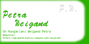 petra weigand business card